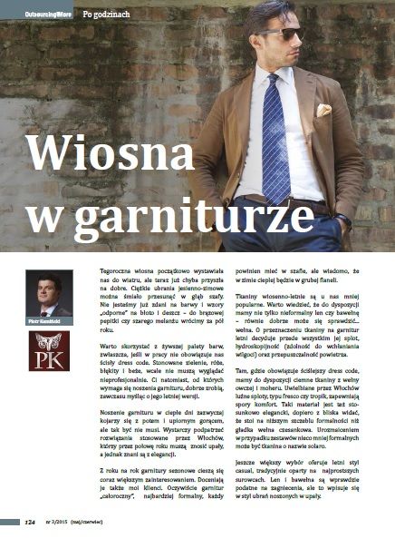 Wiosna w garniturze - Outsourcing&More, wydanie nr 3/2015 (maj/czerwiec)